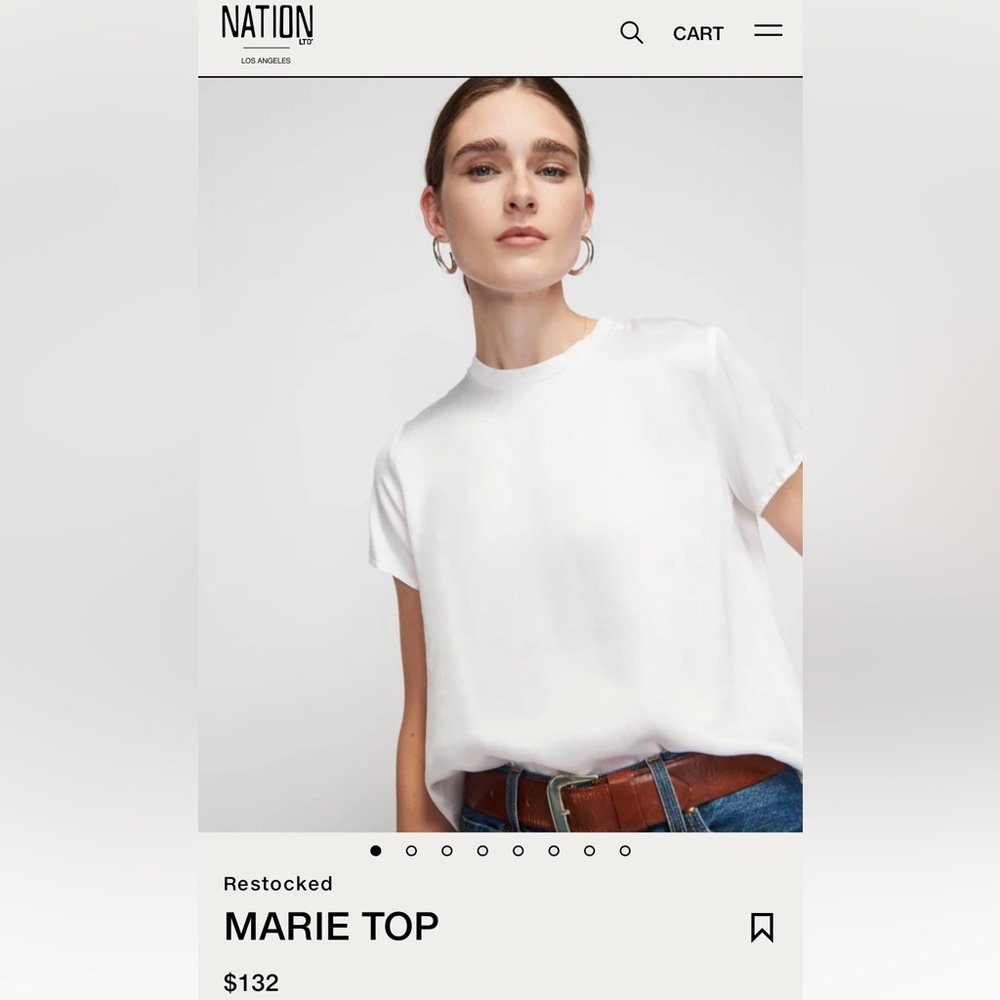 Nation LTD Marie Top in White, XS